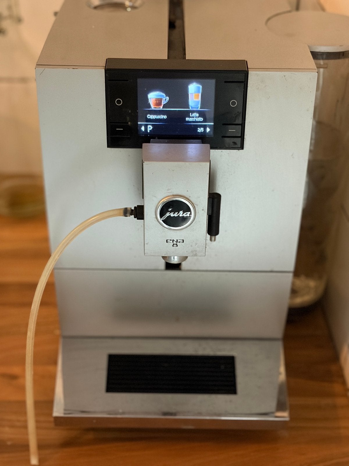 Jura ENA 8 volautomatische espressomachine, Witgoed en Apparatuur, Afneembaar waterreservoir, Gebruikt, Espresso apparaat, 2 tot 4 kopjes