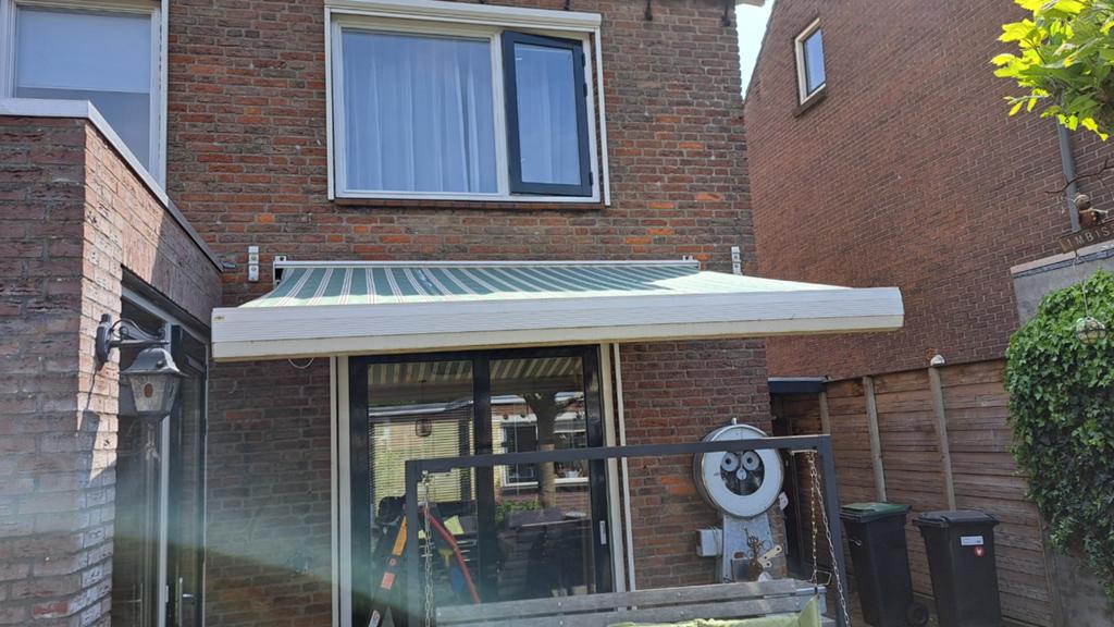Uitvalscherm elektrische 2.90 breed met 2.50 uitval, Ophalen, Gebruikt, 150 tot 300 cm, 250 cm tot 450 cm