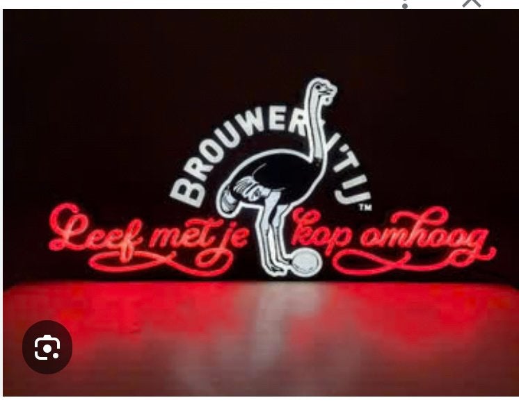 Licht reclame brouwerij t IJ, Ophalen, Reclamebord, Plaat of Schild, Overige merken