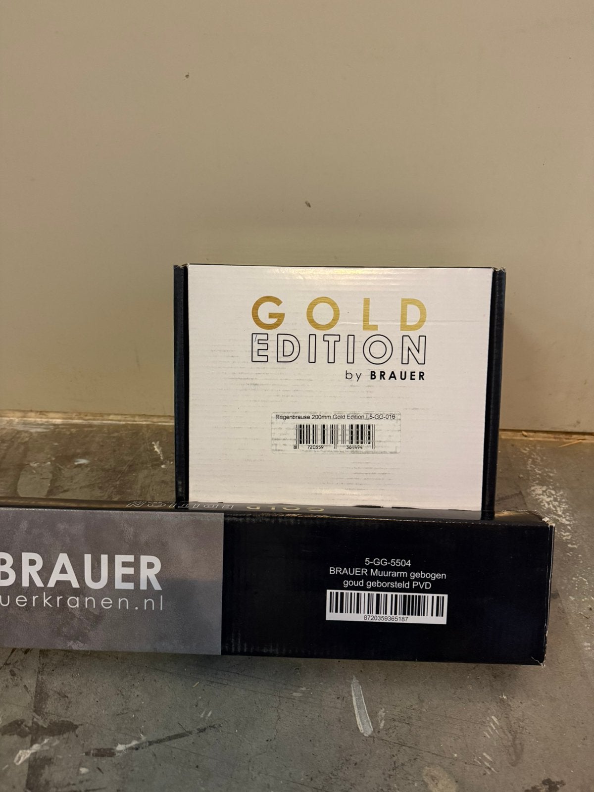 Inbouw regendouche + muurarm gold edition - Brauer, Doe-het-zelf en Verbouw, Ophalen, Nieuw, Douche