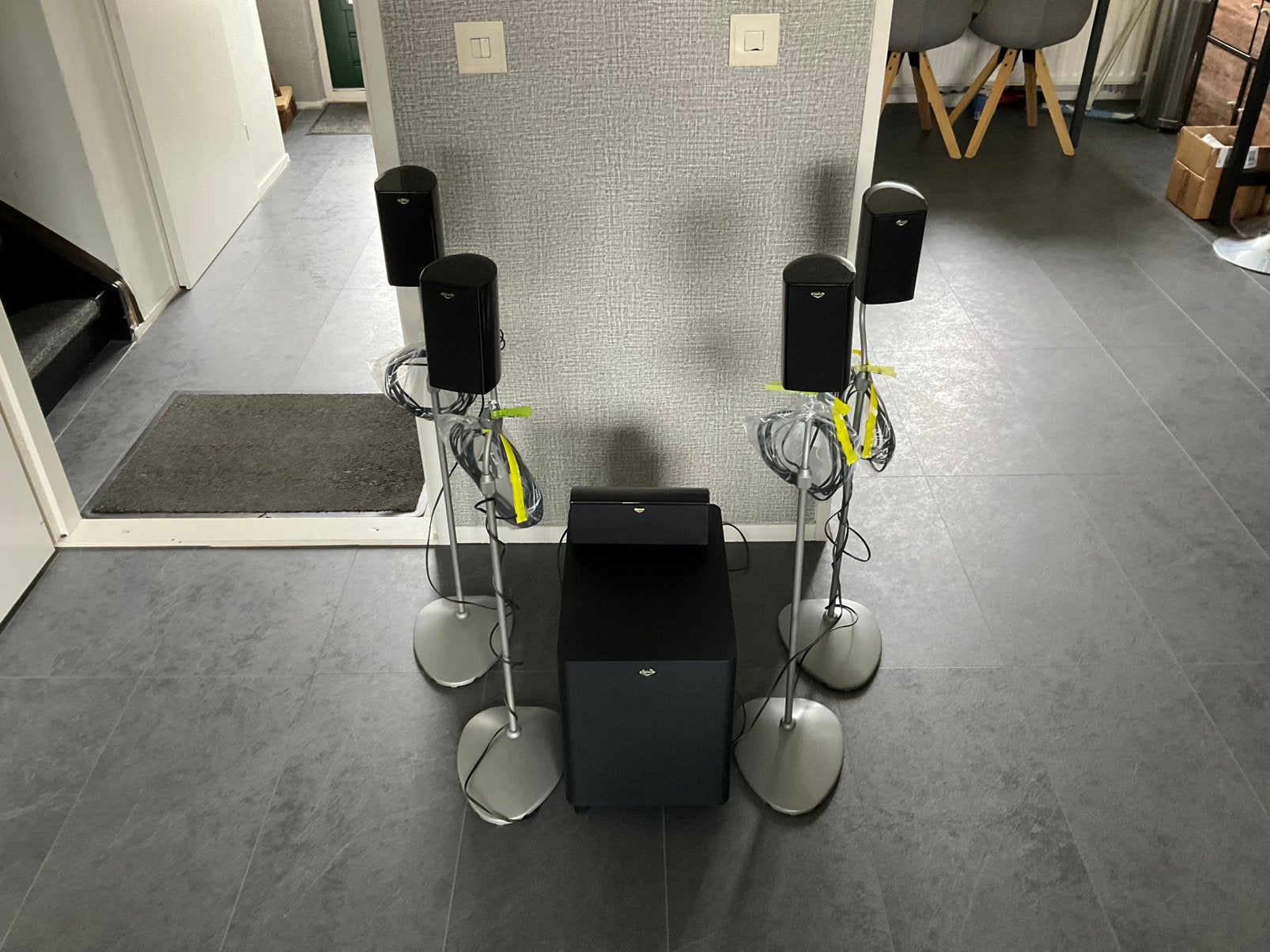Klipch 5.1 home speaker set..in zeer nette staat lees info, 70 watt of meer, Zo goed als nieuw, 5.1-systeem, Overige spelers