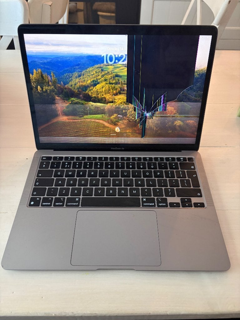 MacBook Air 13 (defect scherm), Computers en Software, 256 GB, Qwerty, 8 GB, 13 inch