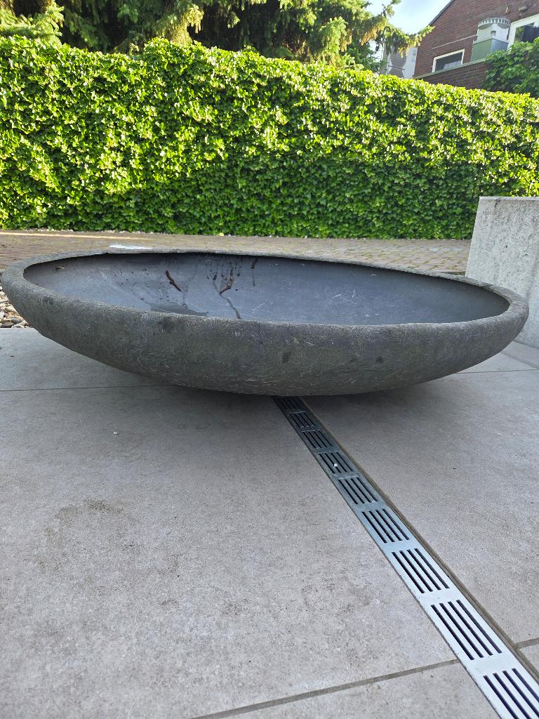 Grote ronde plantenbak, Tuin en Terras, Bloembakken en Plantenbakken, Ophalen, Kunststof, Gebruikt, Minder dan 30 cm