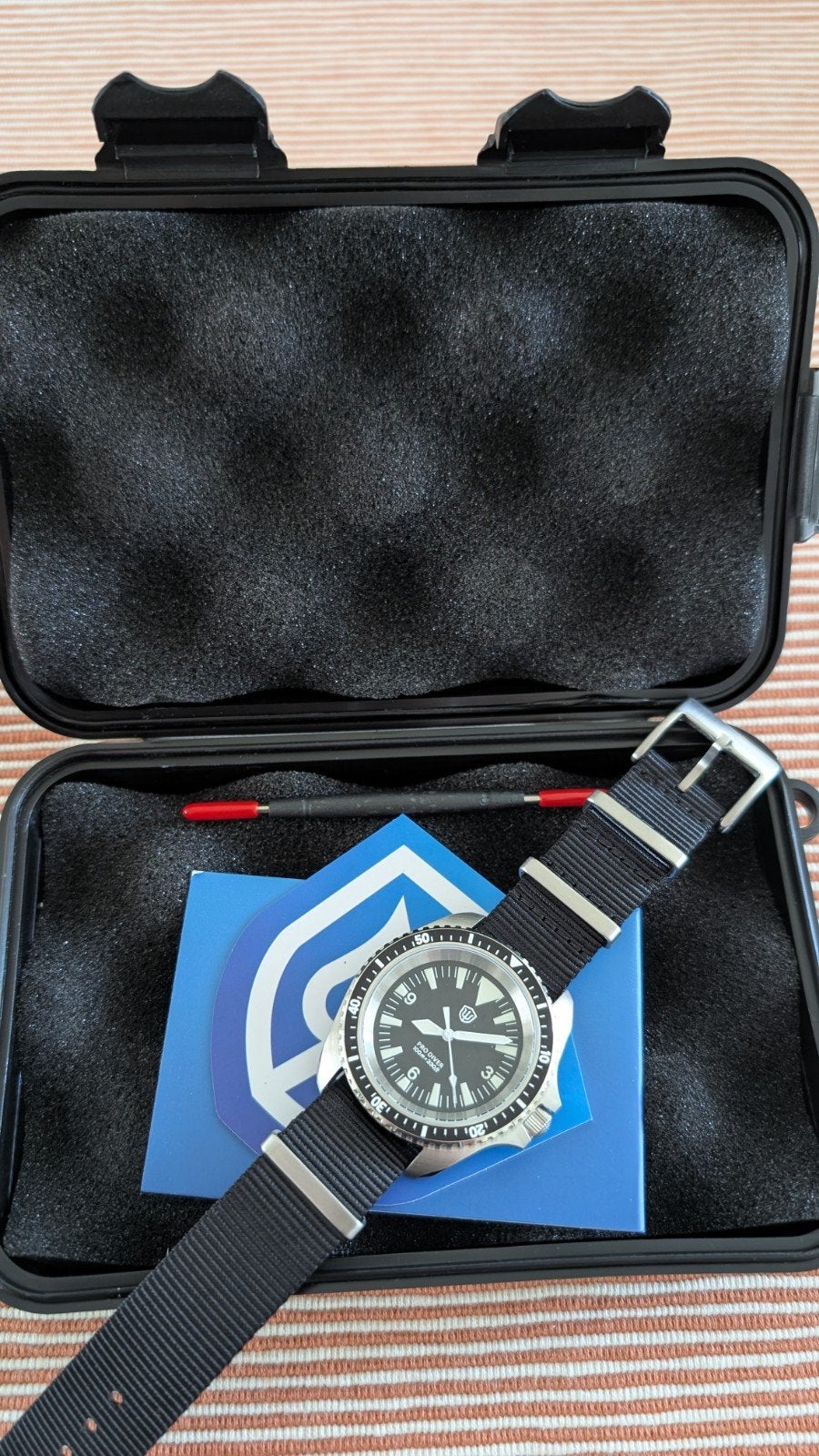 Duikhorloge WD1980 VH31 sapphire - NIEUW, Ophalen of Verzenden, Nieuw, Staal, Overige merken