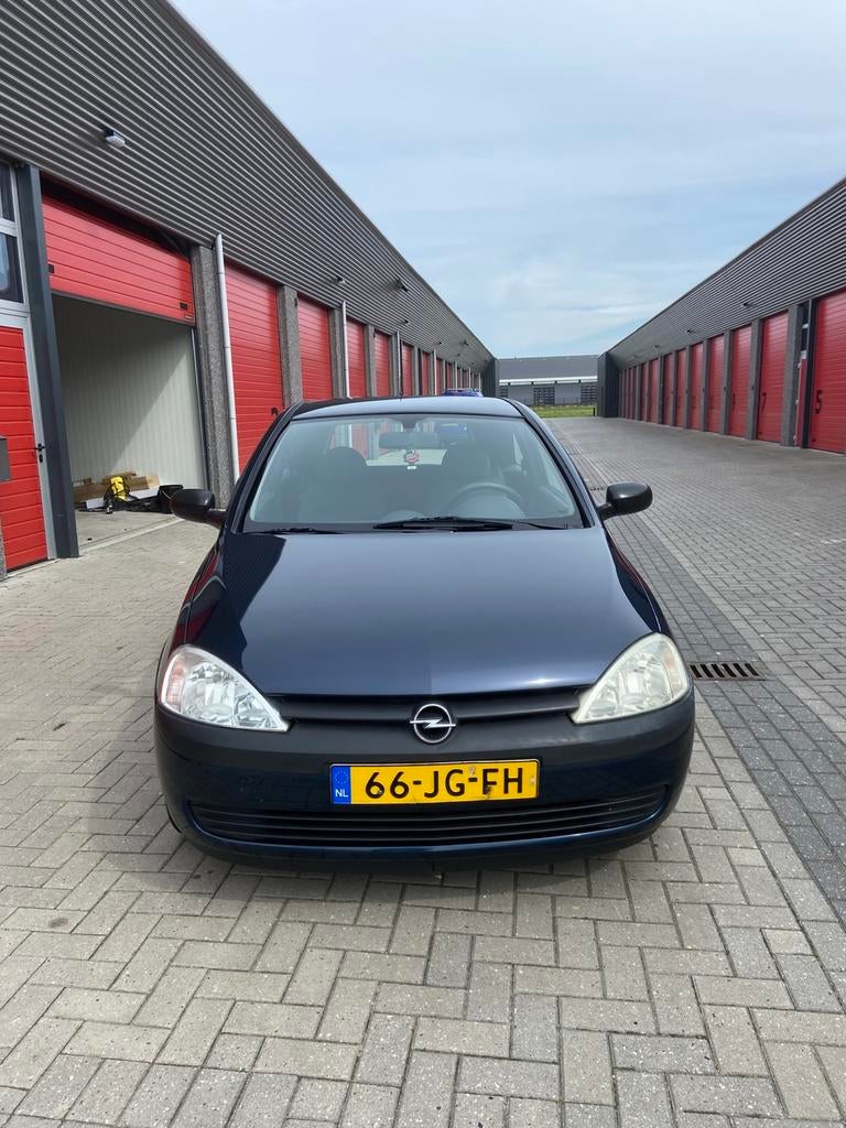 Opel Corsa 1.2 16V 3D 2002 Blauw, Auto's, Opel, Voorwielaandrijving, 450 kg, 74 pk, 31 €/maand