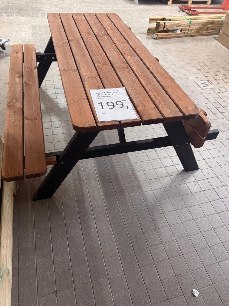 picknicktafels van af 189,99 t/m 199,99, Ophalen of Verzenden, Nieuw, Rechthoekig, Hout