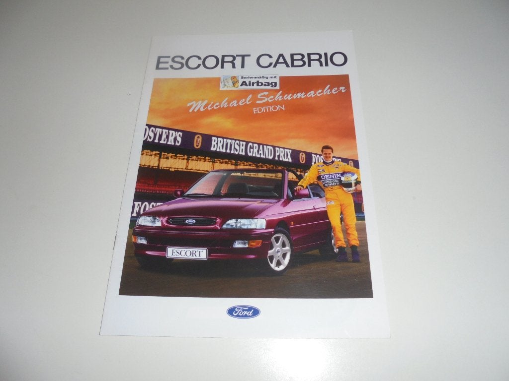 brochure Ford Escort Cabrio Michael Schumacher Edition 1993, Ophalen of Verzenden, Nieuw, Ford