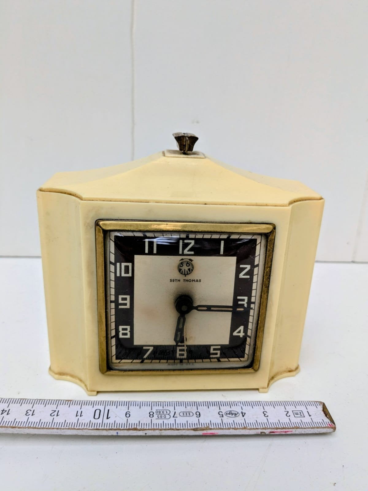 Vintage Seth Thomas wekker - Jaren '50, Antiek en Kunst, Ophalen