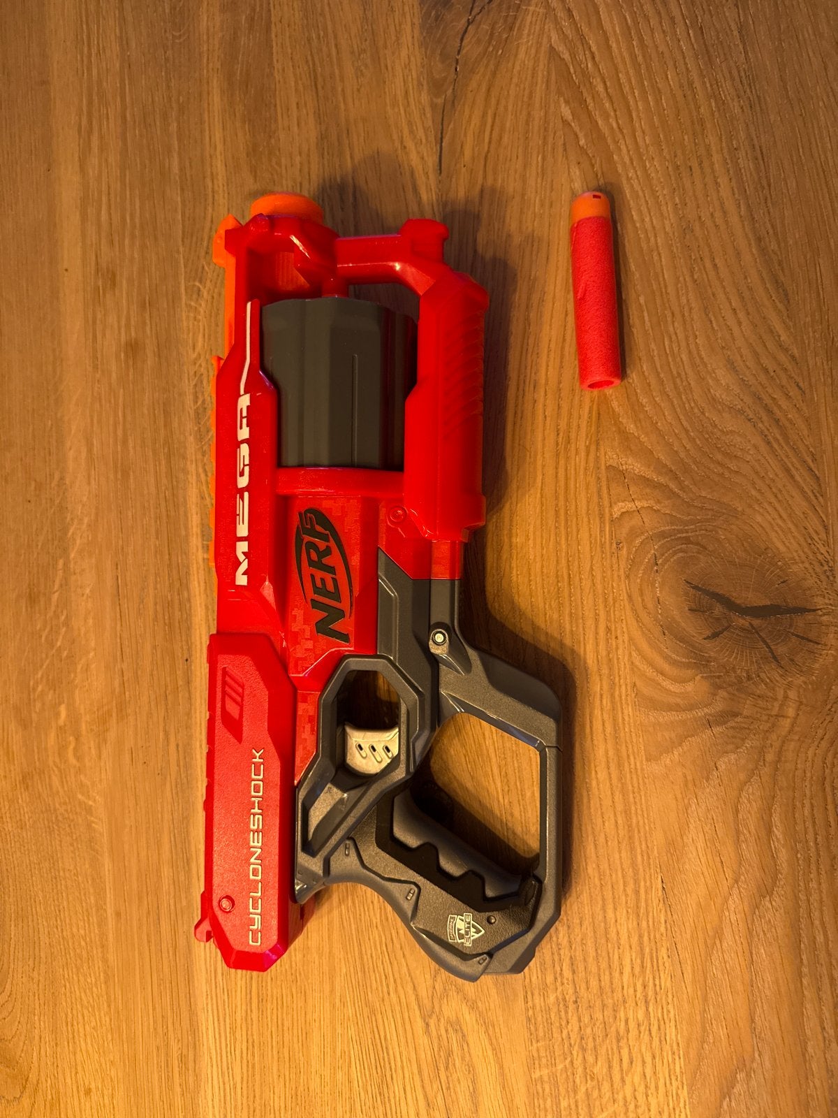 Nerf Mega Cycloneshock Blaster, Ophalen of Verzenden, Gebruikt, Jongen of Meisje