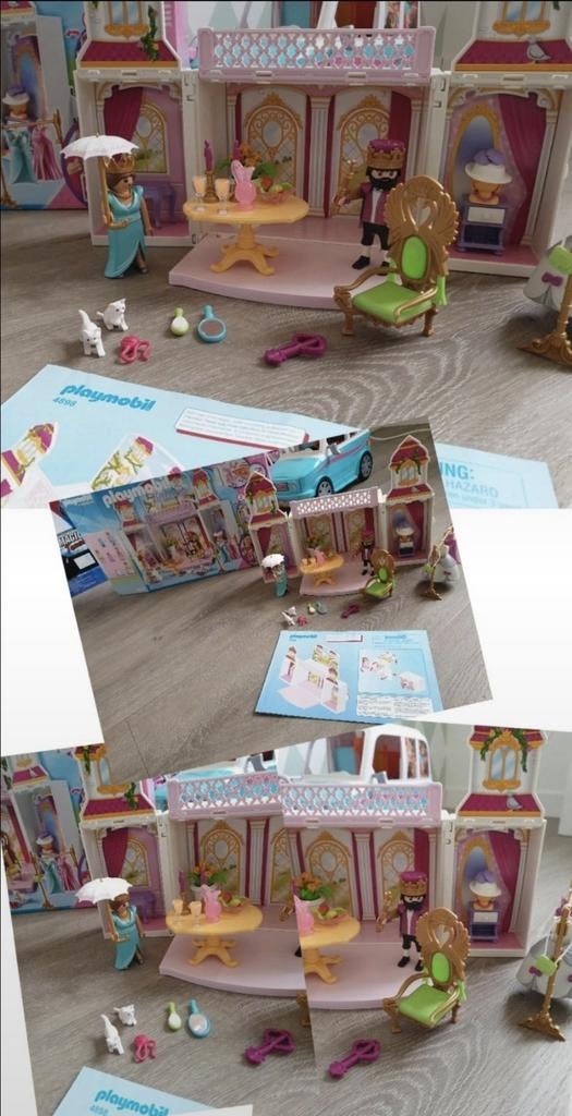 Playmobil draagbaar princessen kasteel 4898, Kinderen en Baby's, Speelgoed | Playmobil, Ophalen of Verzenden, Zo goed als nieuw