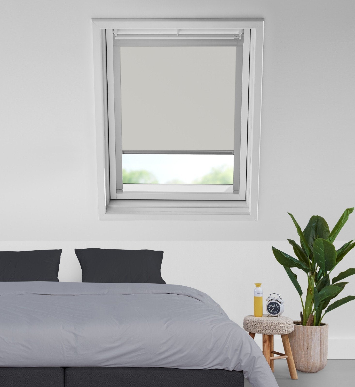 Dakraam rolgordijn voor VELUX GDL U04 - Off white, Ophalen, Overige merken, Verduisterend, Wit