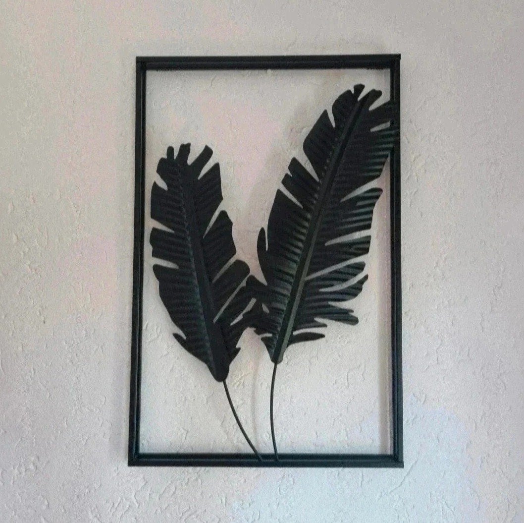 Wanddecoratie bladeren lijst wandhanger muurhanger decoratie, Ophalen of Verzenden