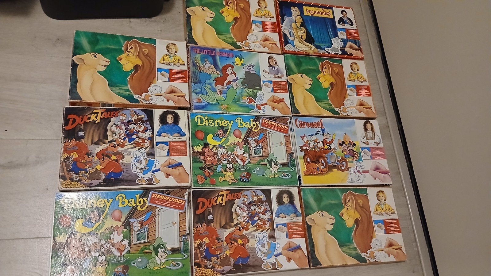 Disney Stempeldozen partij, Ophalen, Gebruikt