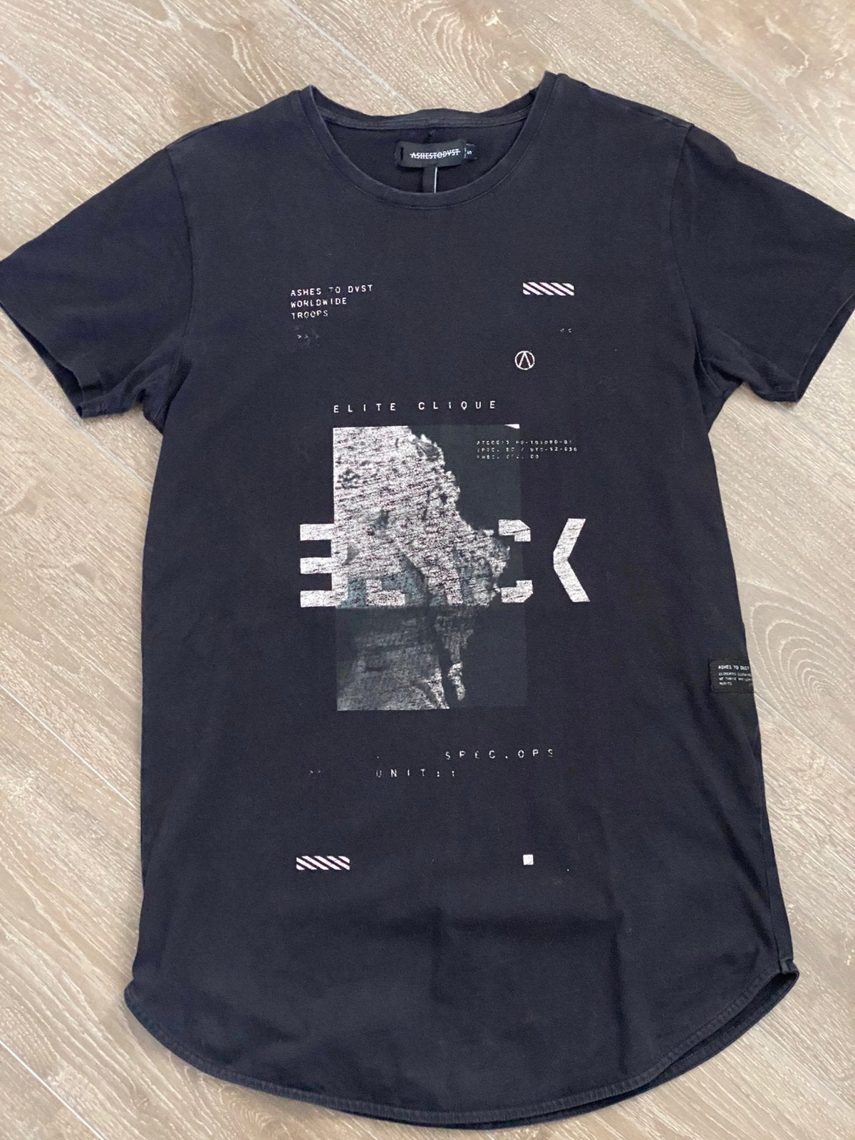 Z.G.A.N. Heren jongens shirt t-shirt maat S van ASHESTODVST, Zwart, Ophalen of Verzenden, Zo goed als nieuw, Maat 46 (S) of kleiner