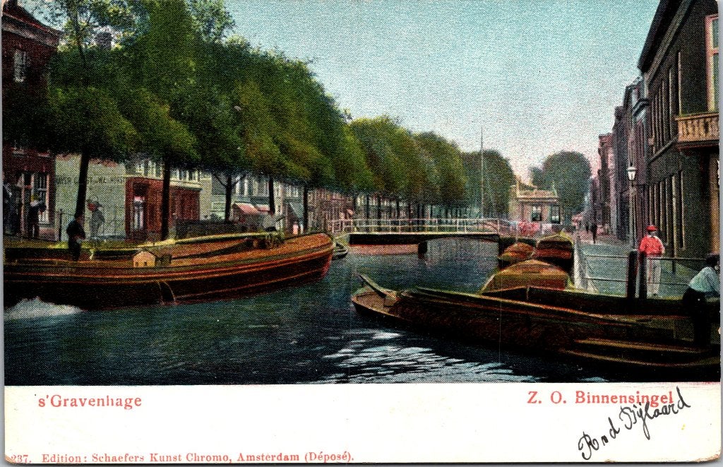 Den Haag 's-Gravenhage 3 ansichtkaarten Binnen- Buitensingel, Verzamelen, Verzenden, Voor 1920, Gelopen, Zuid-Holland