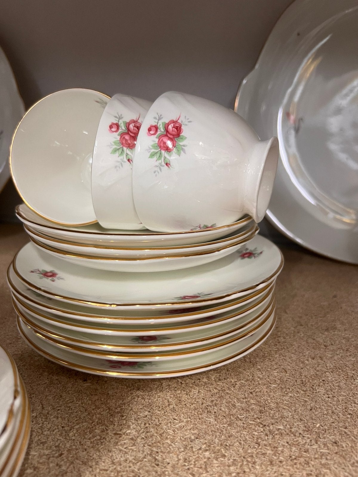 Coalport Engelse theeset: 6 kop & schotel + 6 gebaksbordjes, Ophalen of Verzenden