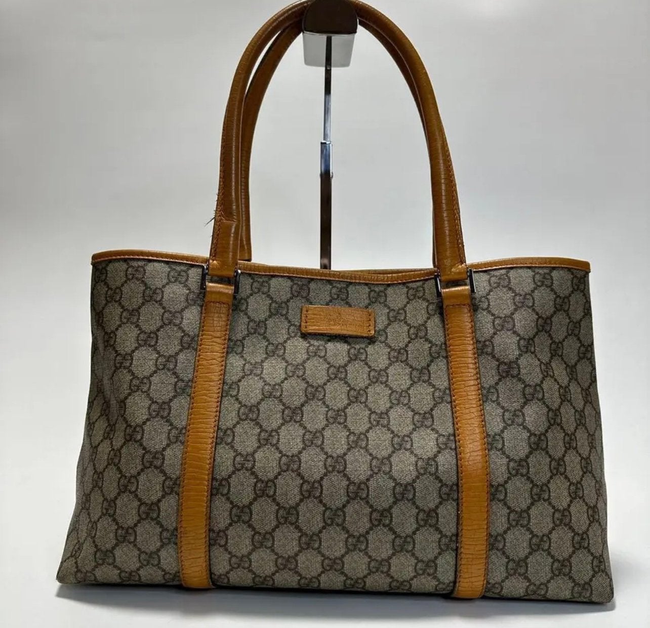 Gucci GG Supreme Tote Tas - Vintage Stijl, Ophalen of Verzenden, Gebruikt, Bruin, Shopper