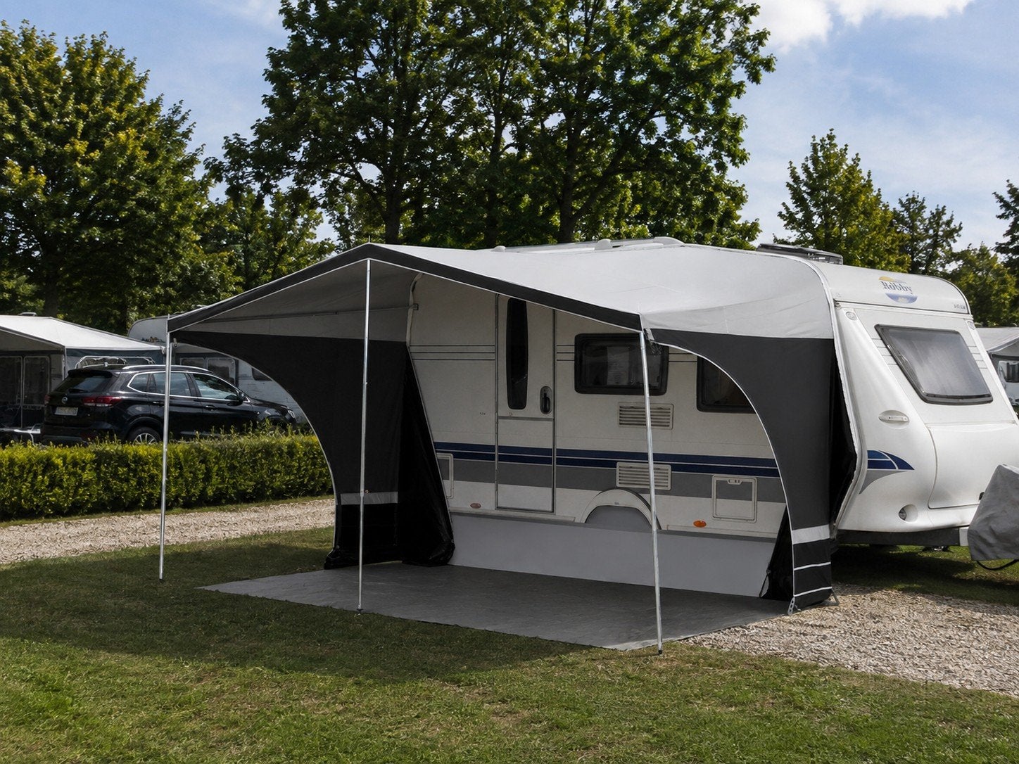 Obelink Panorama Grey 240 mt 13 caravanluifel + PowerGrip f, Caravans en Kamperen, Ophalen, Nieuw, Overige merken