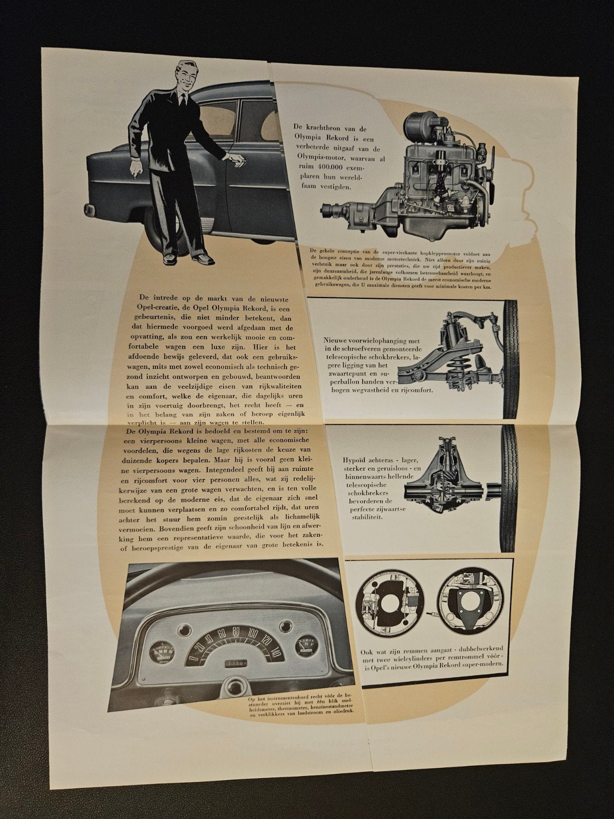 Brochure Opel Olympia Rekord 1953, Ophalen of Verzenden, Zo goed als nieuw, Opel