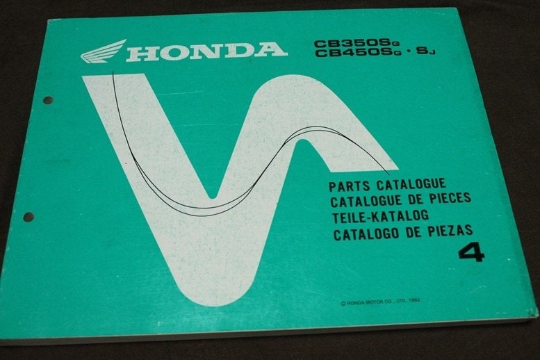 Honda CB350Sg CB450Sg twins 1992 motorcycle parts catalogue, Motoren, Ophalen of Verzenden, Honda