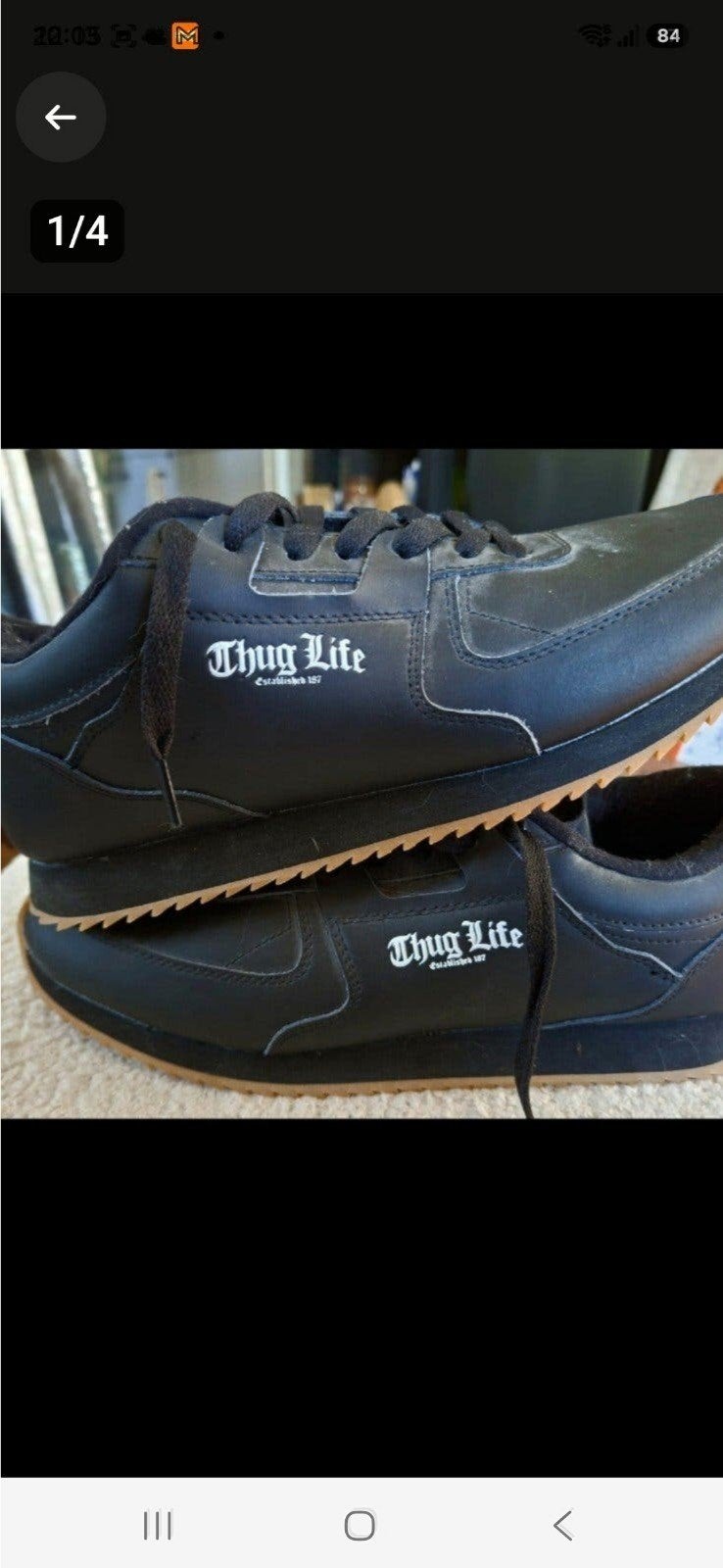 Thug live sneakers., Ophalen of Verzenden, Nieuw, Zwart