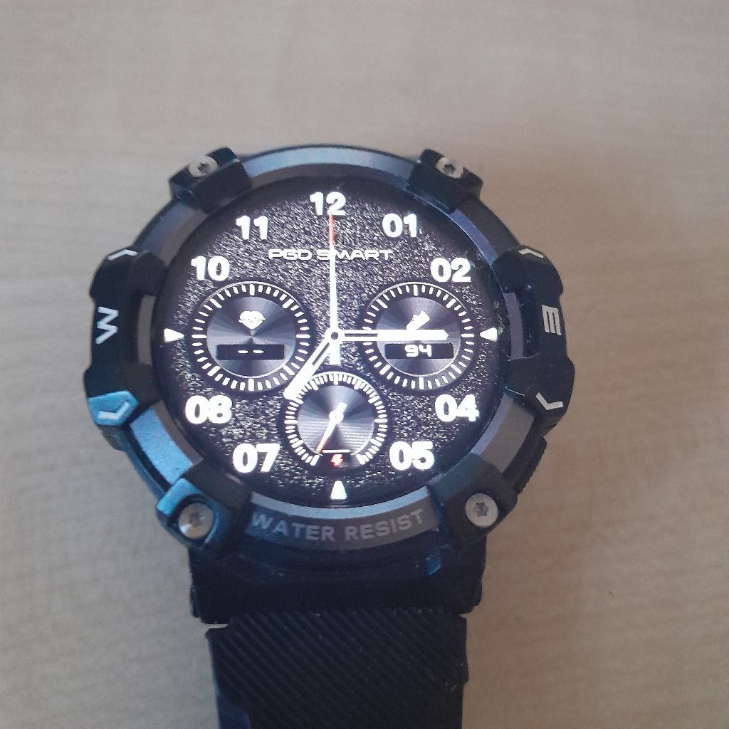 splinternieuwe TitanPS smartwatch Met Titanium krasvrij kast, Smart Watch, Windows, Verzenden, Zwart