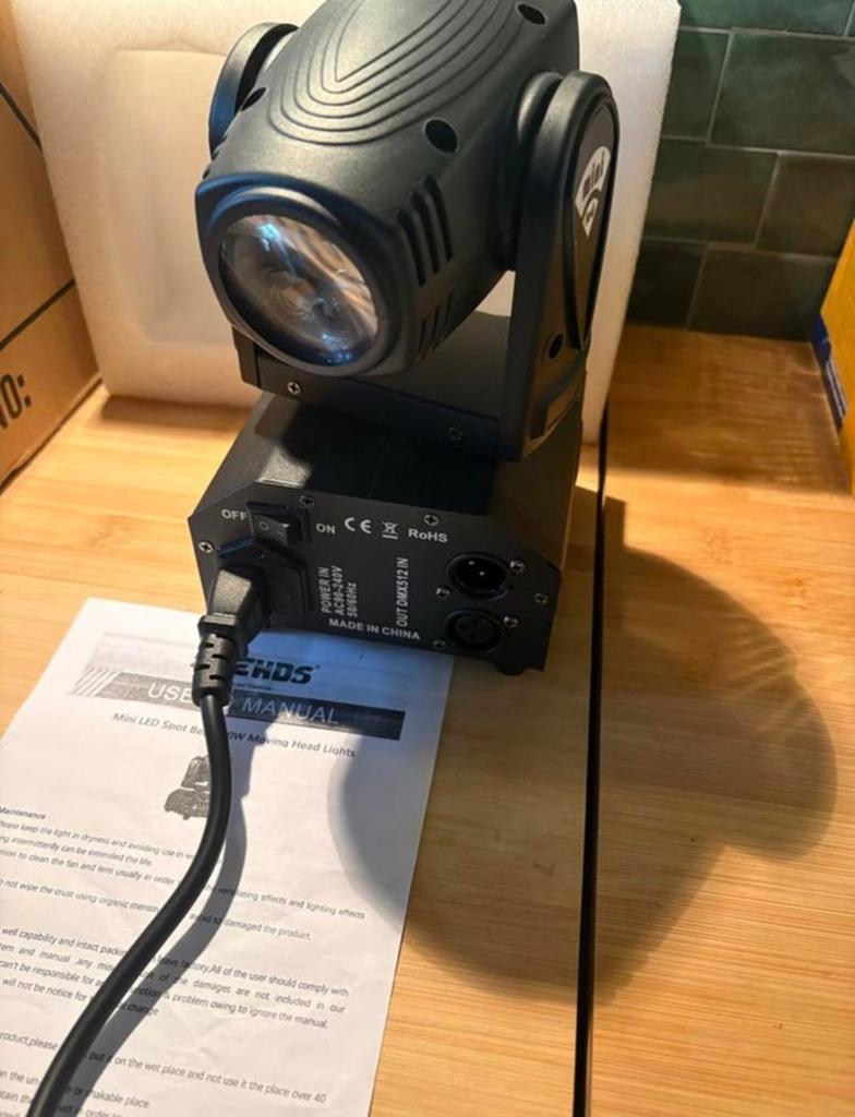 2 Mini LED Spot Beam 10W Moving Head Light, Muziek en Instrumenten, Licht en Laser, Ophalen, Zo goed als nieuw, Licht, Kleur