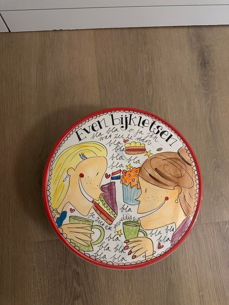 Blond Amsterdam taart plateau, Ophalen of Verzenden, Zo goed als nieuw, Bord