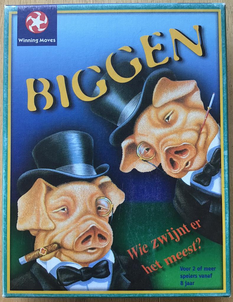 Dobbelspel Biggen - vanaf 8 jaar - ZGAN, Vijf spelers of meer, Ophalen of Verzenden, Zo goed als nieuw