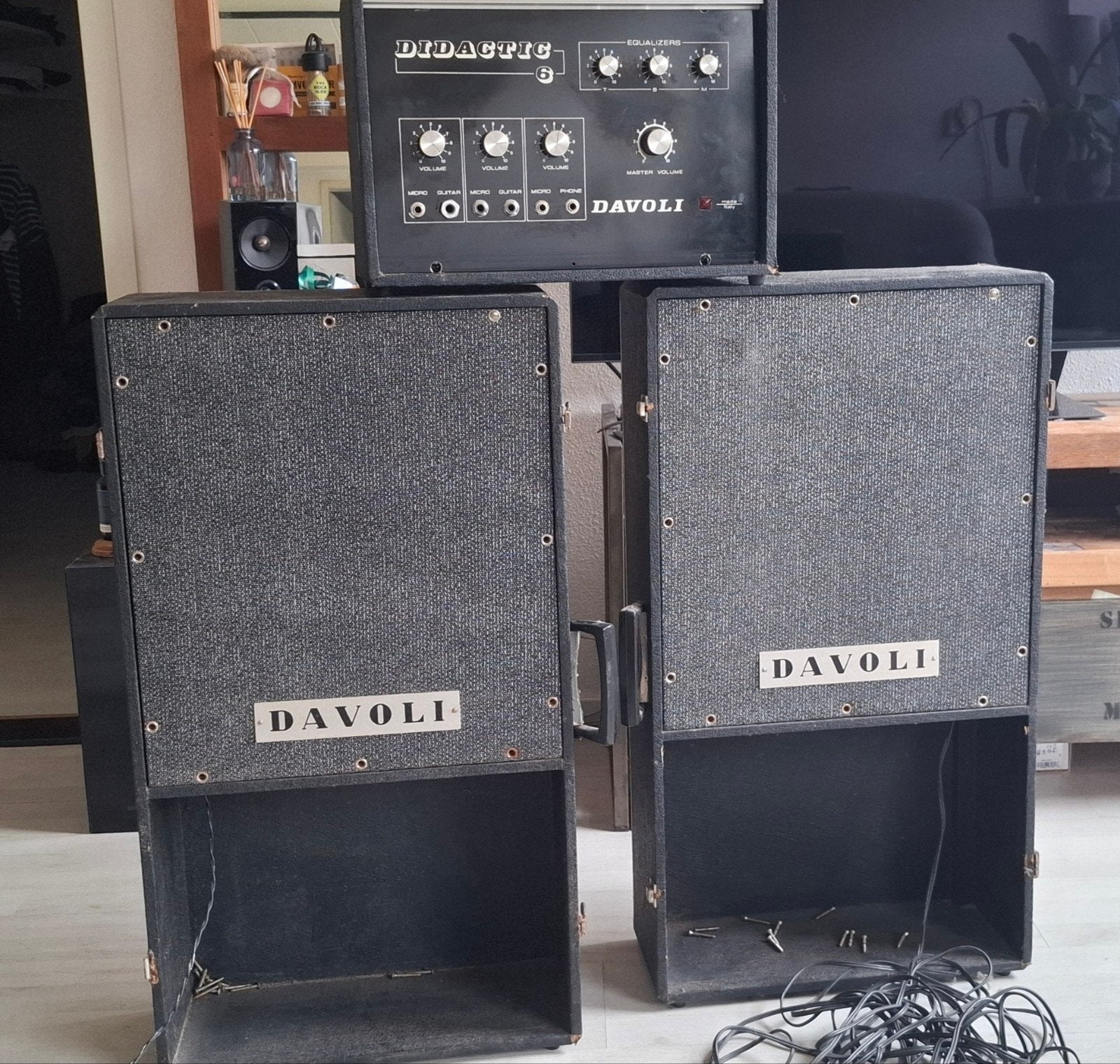 Vintage Davoli Didactic 6 Versterker met Speakers, Muziek en Instrumenten, Ophalen, Gebruikt, Gitaar, Minder dan 50 watt