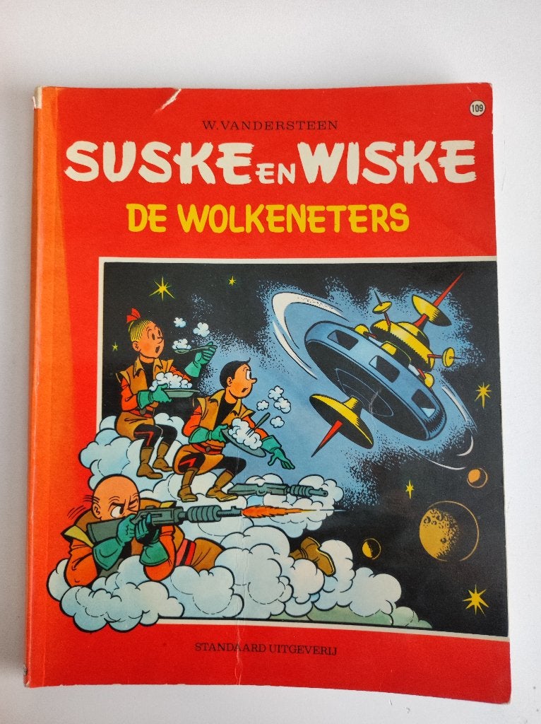 Suske en Wiske nr 109 De wolkeneters eerste druk 1970., Gelezen, Willy Vandersteen, Eén stripboek, Ophalen of Verzenden
