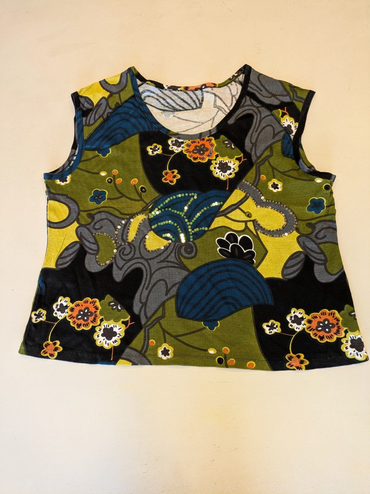 Nieuwe oversized top met kleurrijke print, Kleding | Dames, Tops, Meerkleurig, Maat 46/48 (XL) of groter, Nieuw, Ophalen of Verzenden