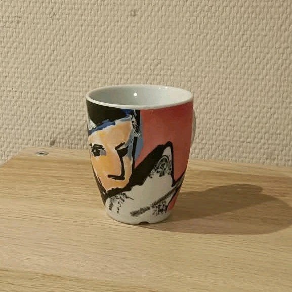 Herman brood mok 8.5x7 cm, Overige typen, Ophalen of Verzenden, Zo goed als nieuw, Meerkleurig