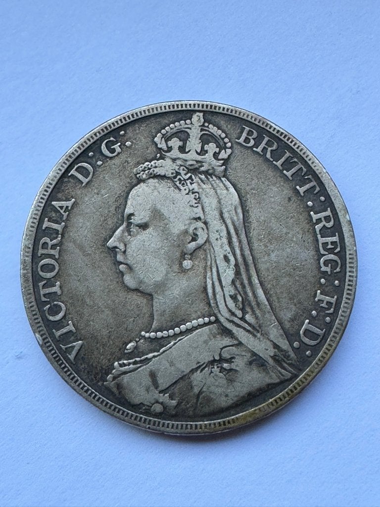 Verenigd Koninkrijk - 1 Crown 1891 (Victoria, Zilver), Ophalen of Verzenden, Overige landen, Losse munt, Zilver