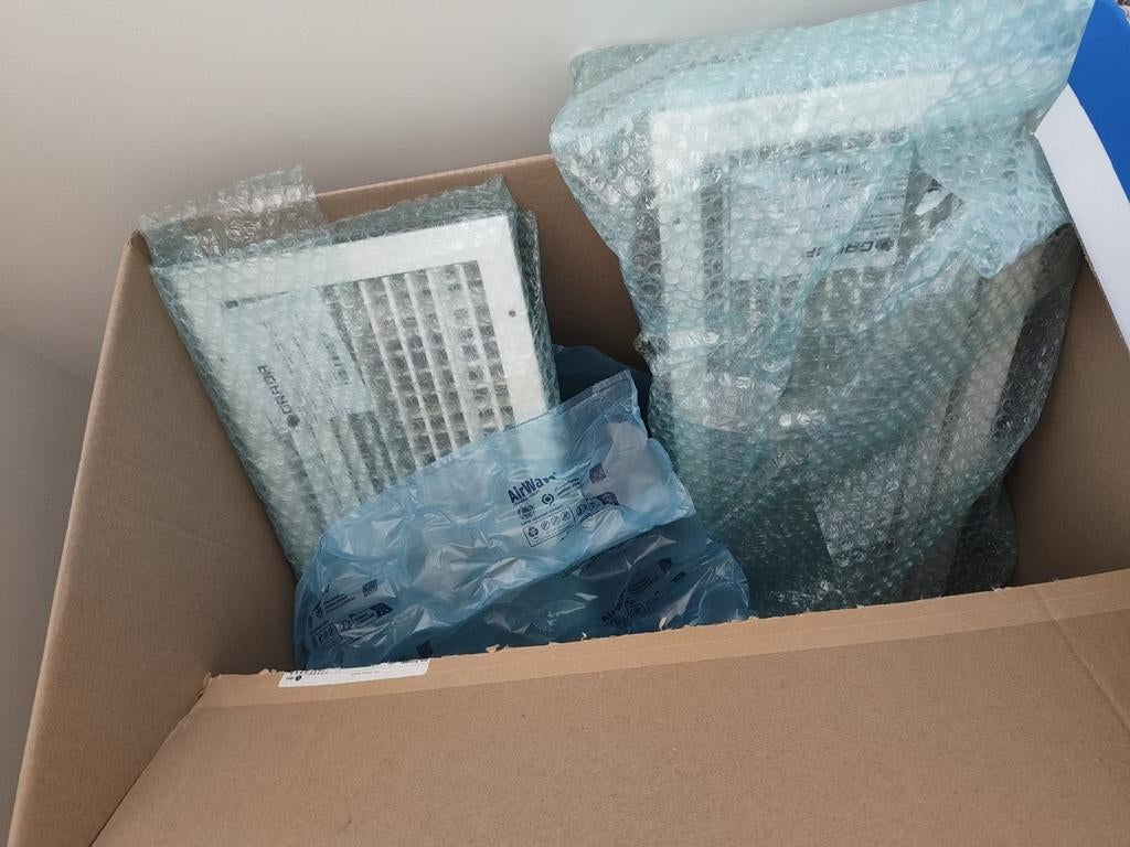 Nieuw Grada Wandrooster Staal RAL 9010 Dubbel Instelbaar, Ophalen of Verzenden, Nieuw, Ventilator en Afzuiger