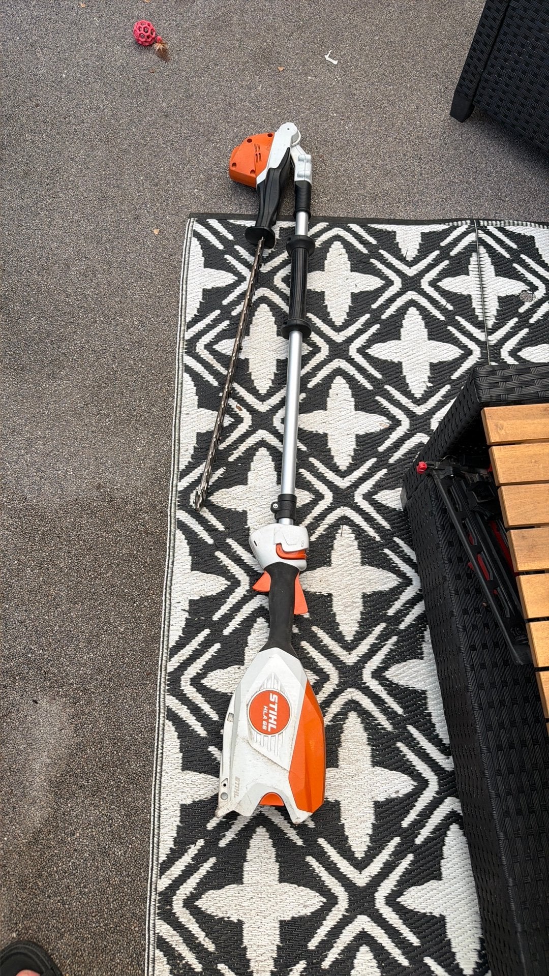 STIHL HLA 66 36V accu-heggenschaar op steel, Ophalen of Verzenden, Zo goed als nieuw, Accu