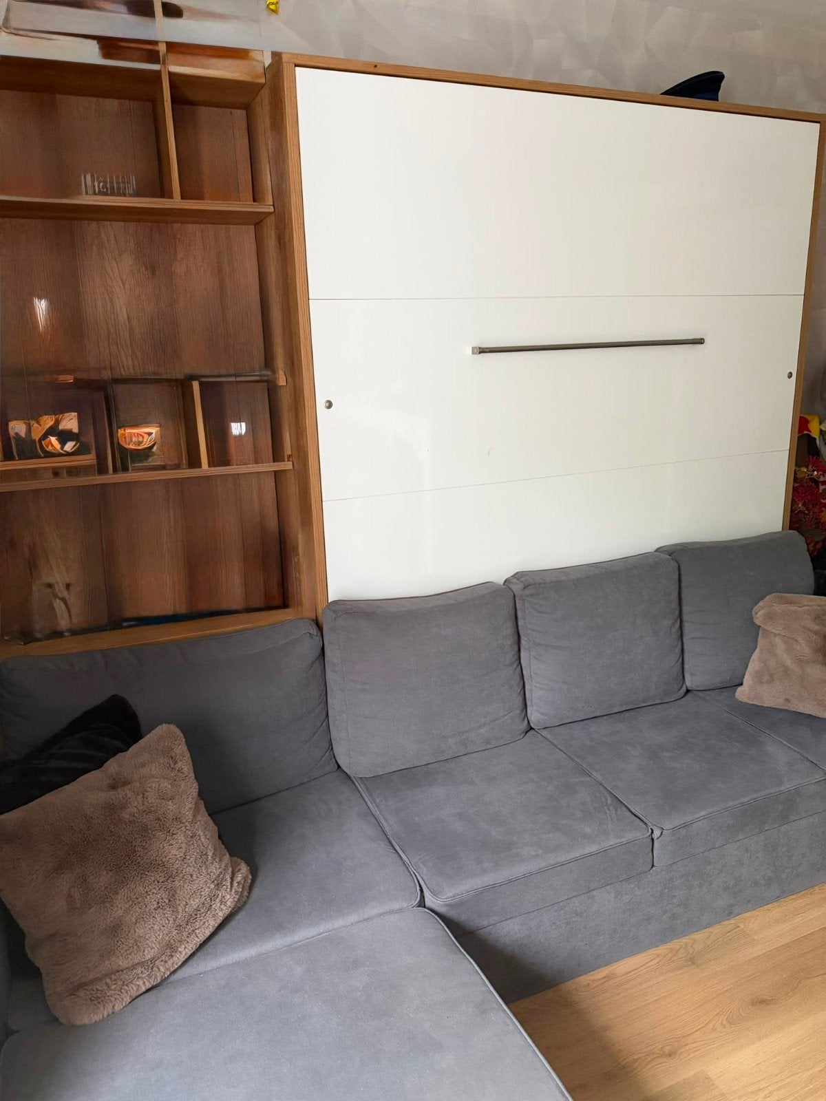 Mooie Bedkast met hoekbank van Modern Dreams, Ophalen, Tweepersoons, Zo goed als nieuw, 160 cm