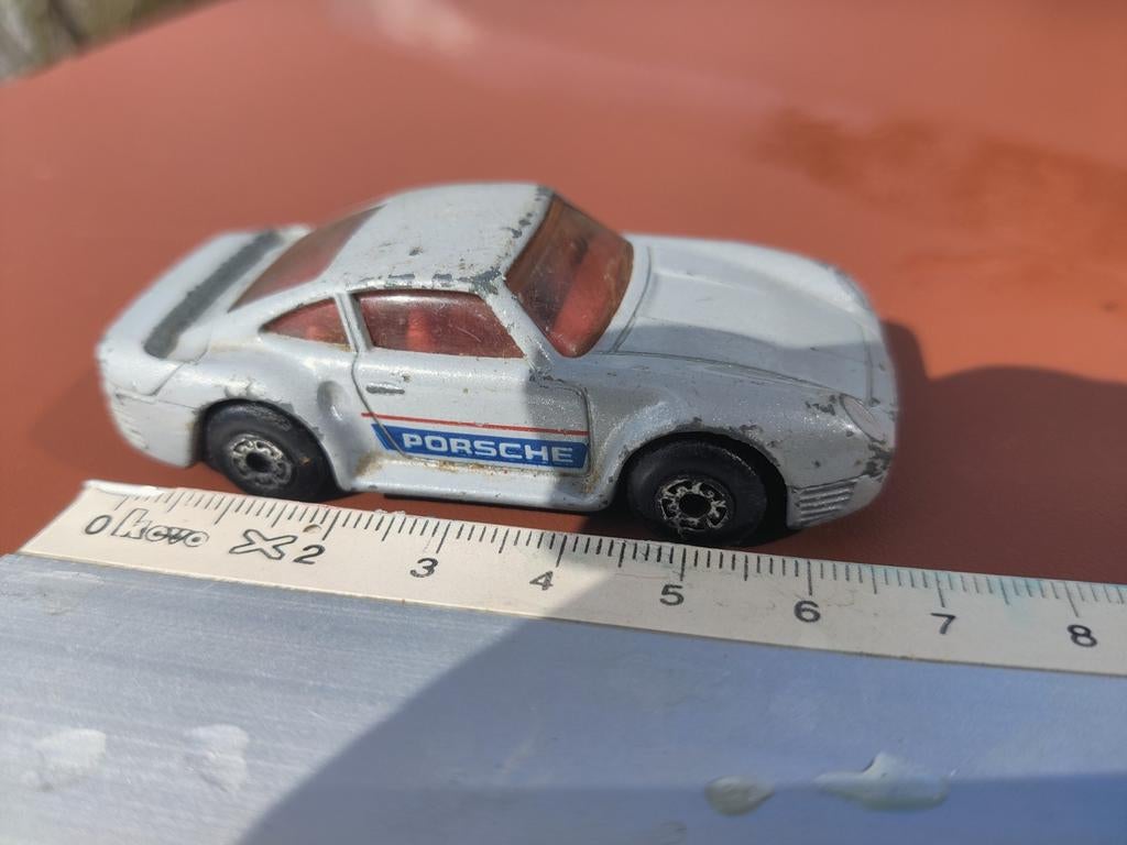 Matchbox Porsche 959 - Vintage Speelgoedauto, Hobby en Vrije tijd, Modelauto's | 1:18, Gebruikt, Auto, Overige merken, Ophalen of Verzenden