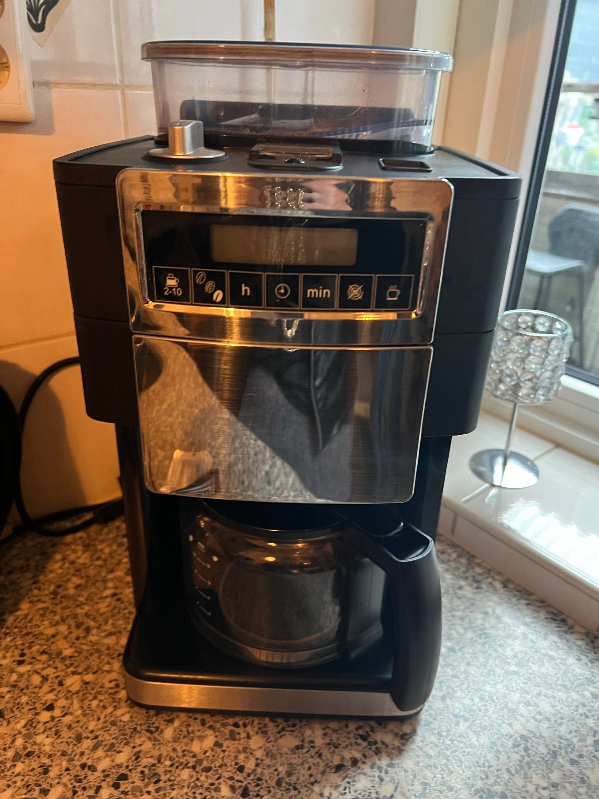 Mooi bonen koffiezetapparaat, ook voor gemalen koffie, Witgoed en Apparatuur, Ophalen, Gebruikt, Koffiemachine, Koffiebonen
