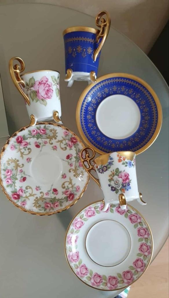 Zeldzame Bavaria Prachtige Goud Gedecoreer Kop en Schotels., Ophalen of Verzenden