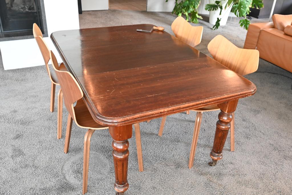 Antieke Engelse mahonie uitschuiftafel ca. 1850–1870, Antiek en Kunst, Ophalen