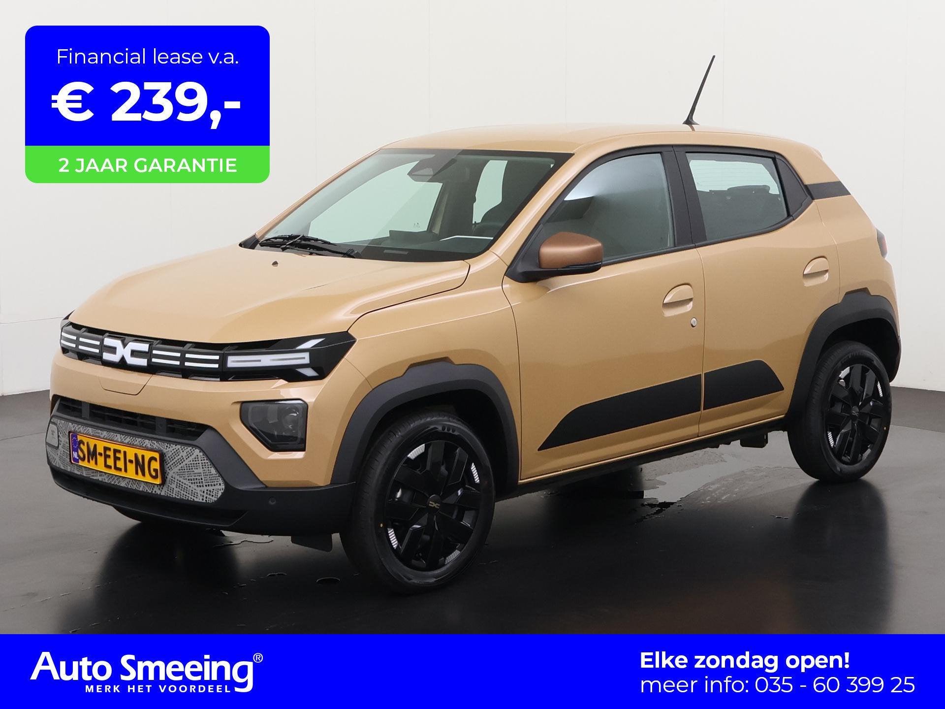 Dacia Spring Extreme 65 26.8 kWh | DC-snelladen | Achteruitc, Auto's, 12 maanden, Gebruikt, 4 stoelen, Leder en Stof