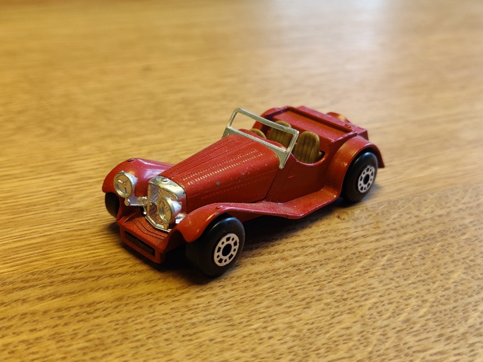Matchbox Jaguar SS 100 ROOD, Ophalen of Verzenden, Zo goed als nieuw, Auto