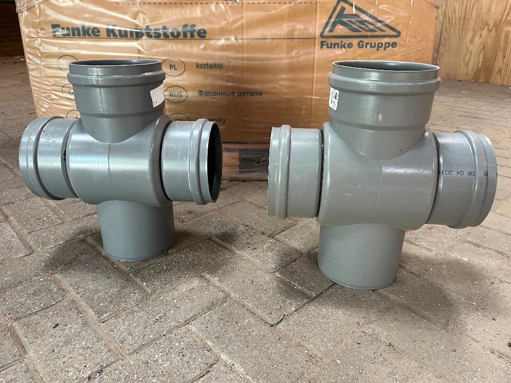 PVC dubbel T-stuk 160 mm - Afvoer, Ophalen, Afvoer, Pvc, Nieuw