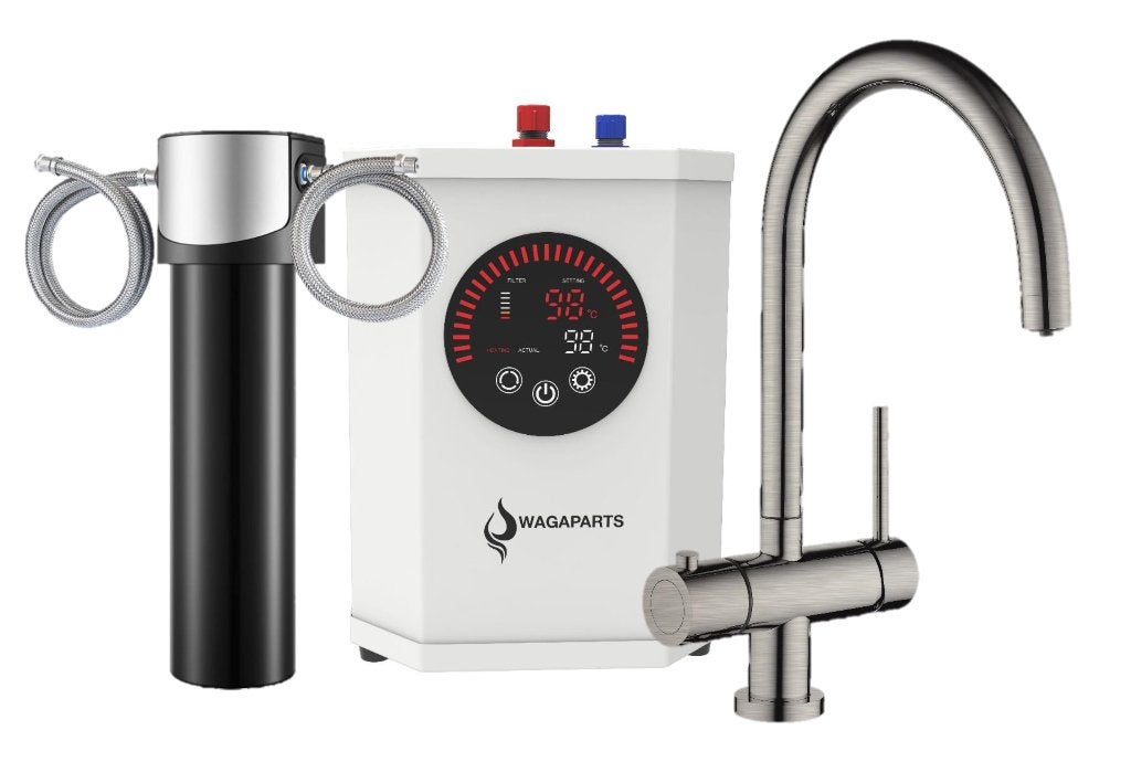 Kokend heet waterkraan incl. boiler en filter vanaf € 360,00, Nieuw, Ophalen of Verzenden, Minder dan 25 cm, Grijs