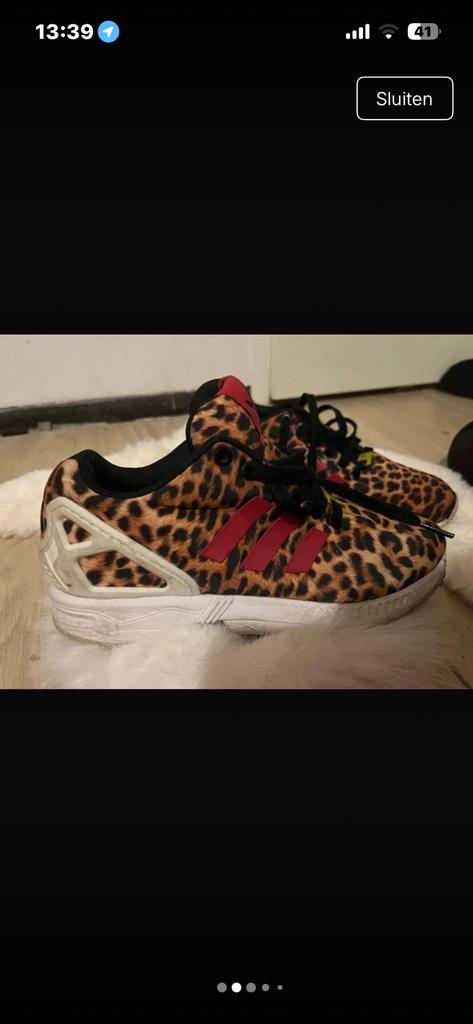 Adidas ZX Flux Leopard – statement sneakers – maat 38, Kleding | Dames, Overige kleuren, Ophalen of Verzenden, Sneakers of Gympen