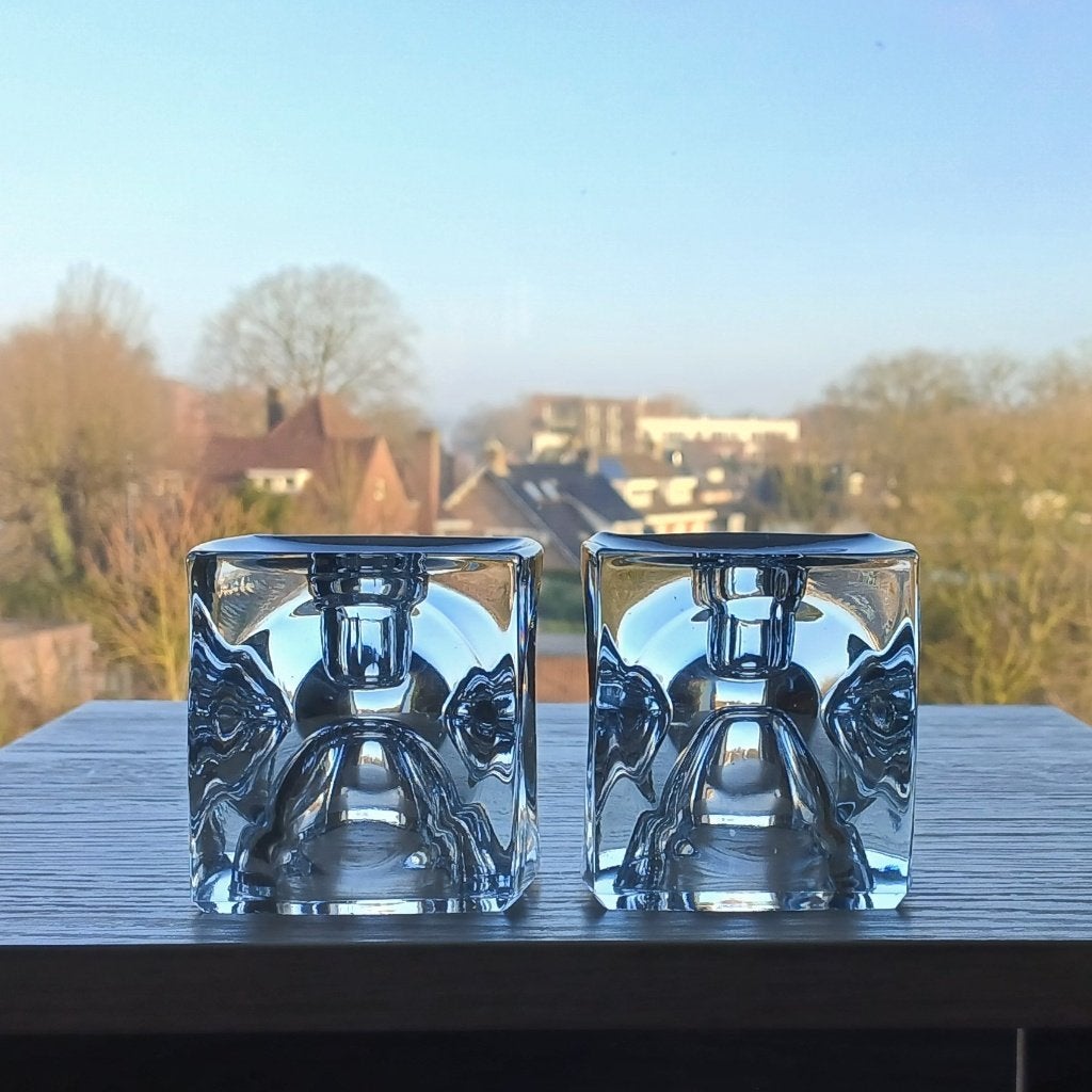 Kandelaar (2x) Kristal Sklo Union Rudolf Jurnikl Design, Ophalen of Verzenden, Kristal