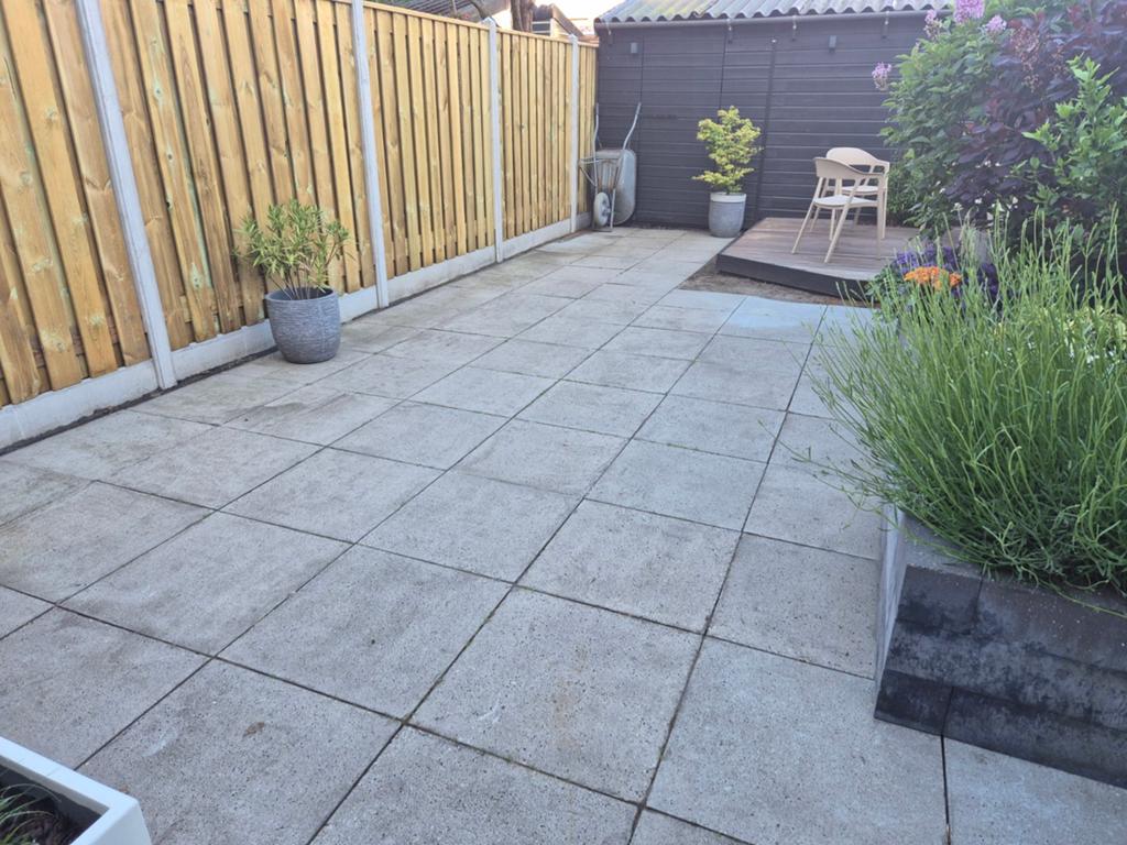 Schellevis betontegels 60x60x5 lichtgrijs, Ophalen, Gebruikt, 10 m² of meer, Beton