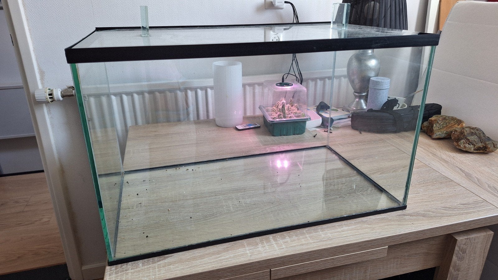 Aquarium ongeveer 60 liter met glasplaat, Dieren en Toebehoren, Ophalen, Zo goed als nieuw, Leeg aquarium