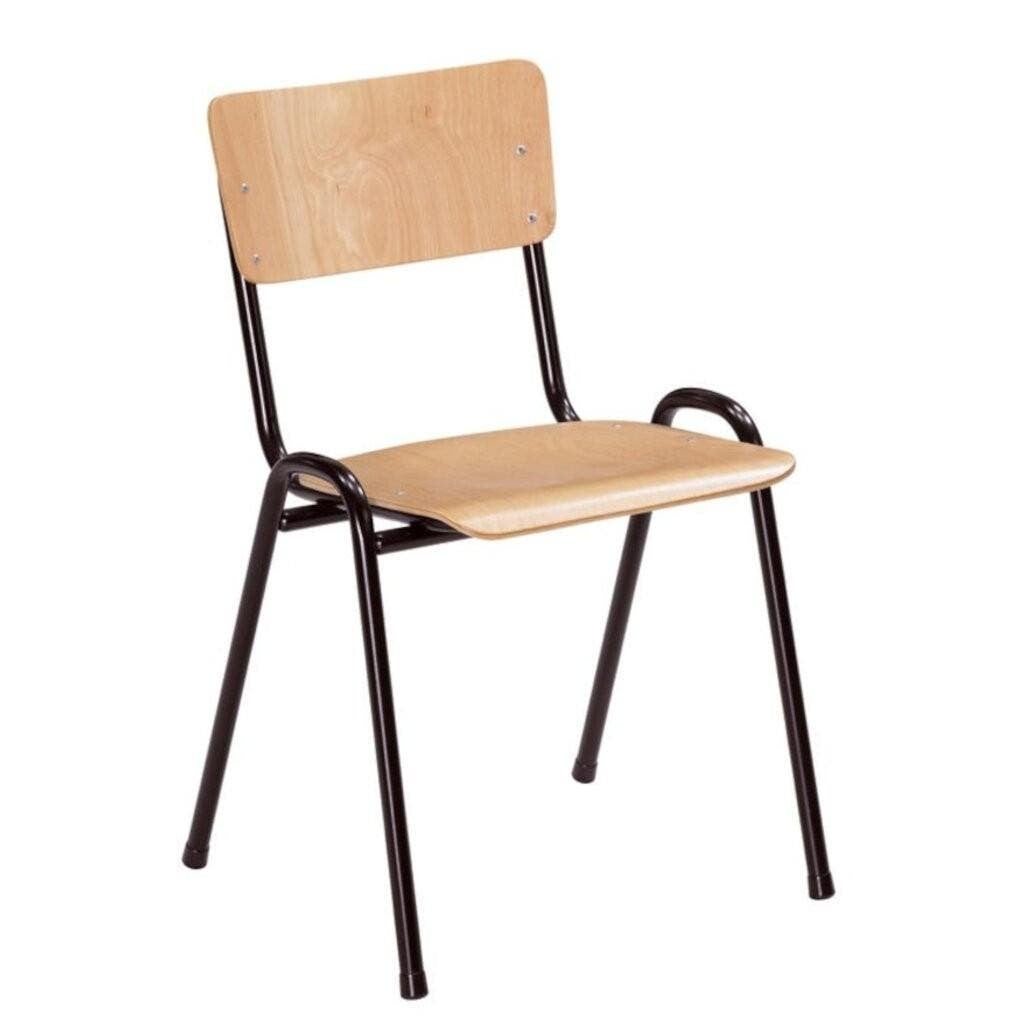 MN Kantinestoel Hout Stapelbaar, Overige kleuren, Nieuw, Ophalen of Verzenden, Eén